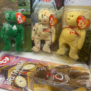 1999 McDonald's TY Beanie Babies International Bears Complete Set Of 4 UNOPENED